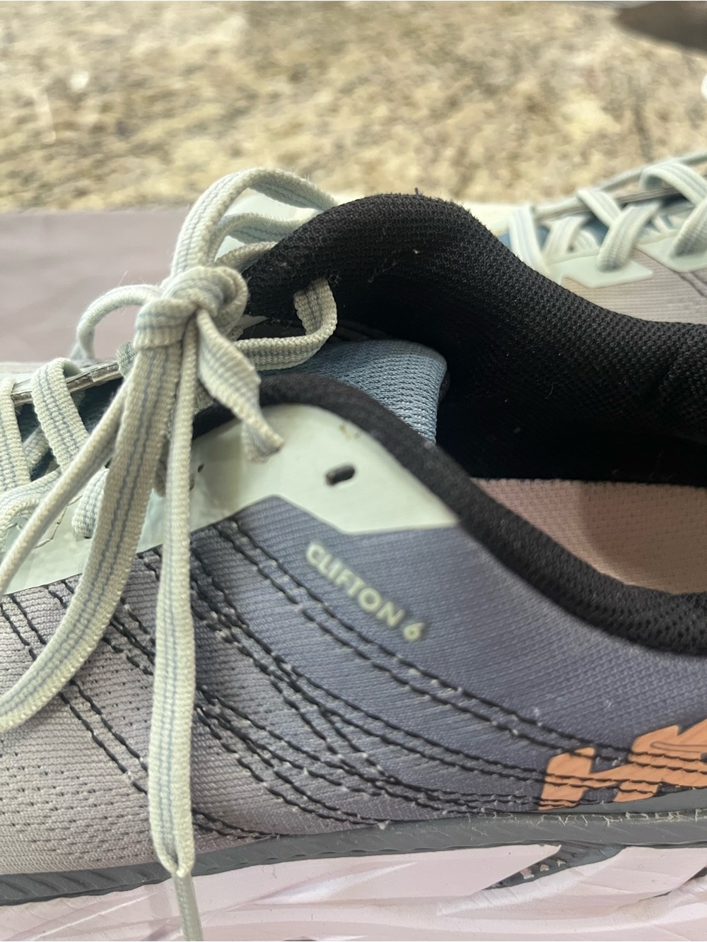 Hoka One One Black with Blue Logo Running Shoe Interior - Picture 5 of 7